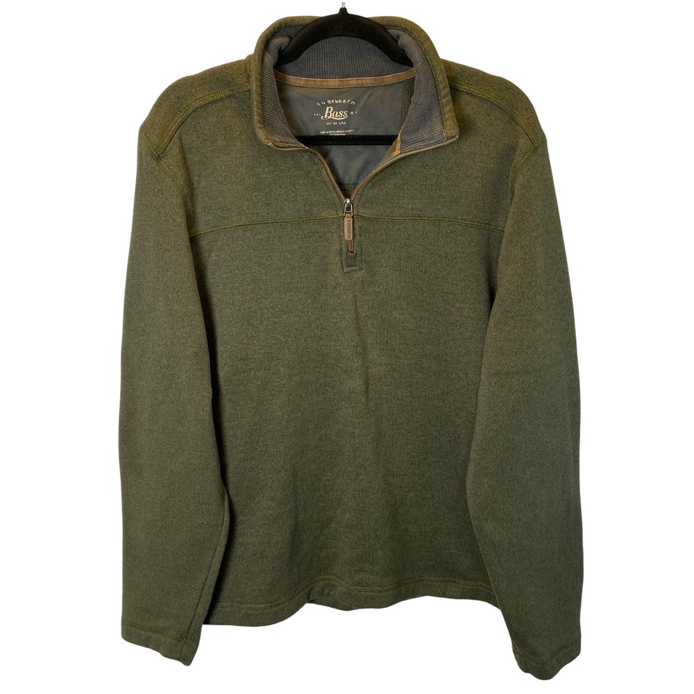G.H. Bass & Co. Quarter Zip Pullover Mens XL Mock Neck Sweater Cabin‎ Gorpcore